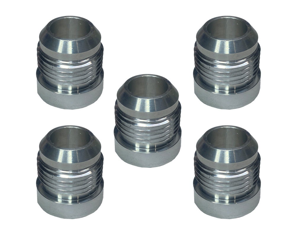 4-Pack -6AN Male Billet Aluminum Weld-On Bungs – 6061, #6 AN Fittings For Fuel Systems